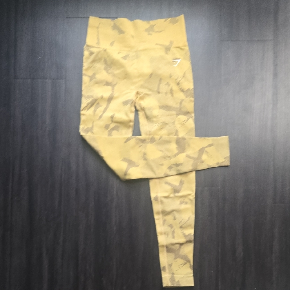 Gymshark Yellow Camouflage Leggings